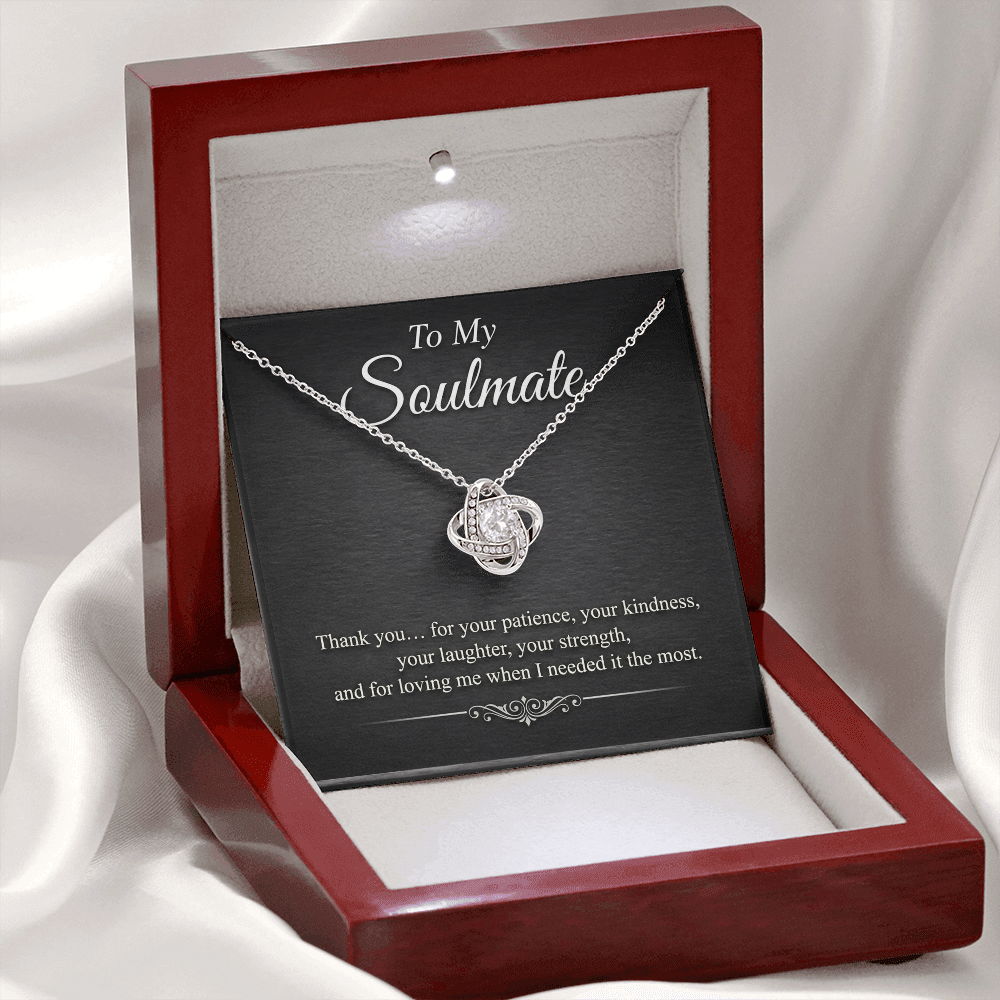 Love Knot Necklace – Round Cut CZ Pendant