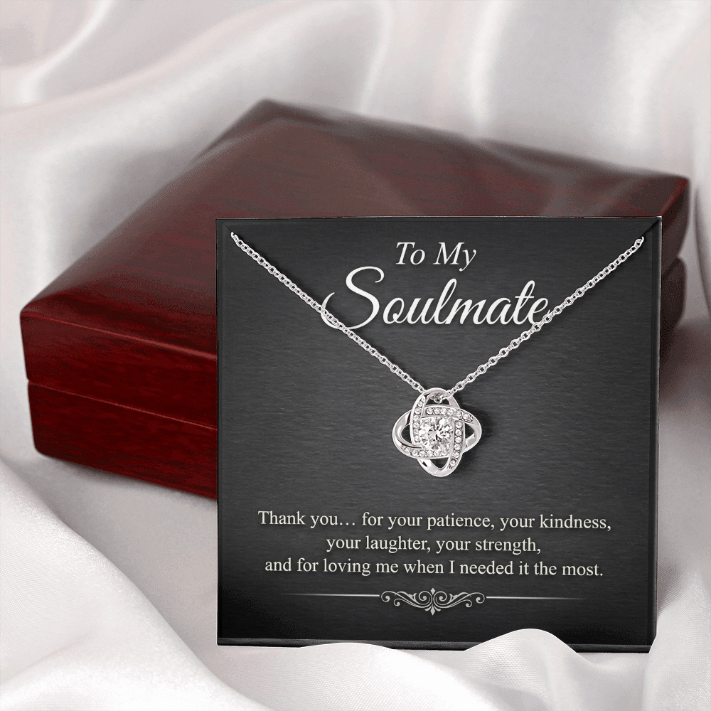 Love Knot Necklace – Round Cut CZ Pendant
