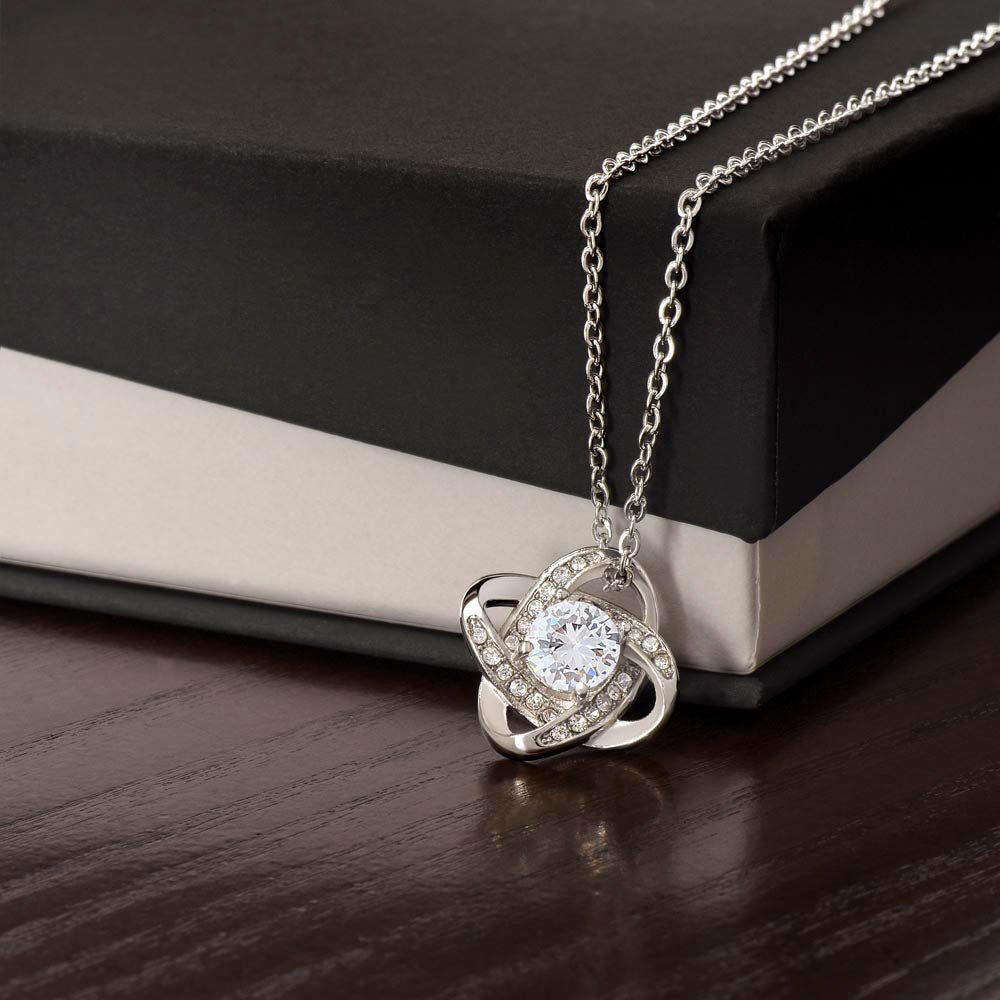 Love Knot Pendant Necklace – 14k/18k Gold Finish, Women's Gift Jewellery