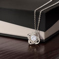 Love Knot Pendant Necklace – 14k/18k Gold Finish, Women's Gift Jewellery