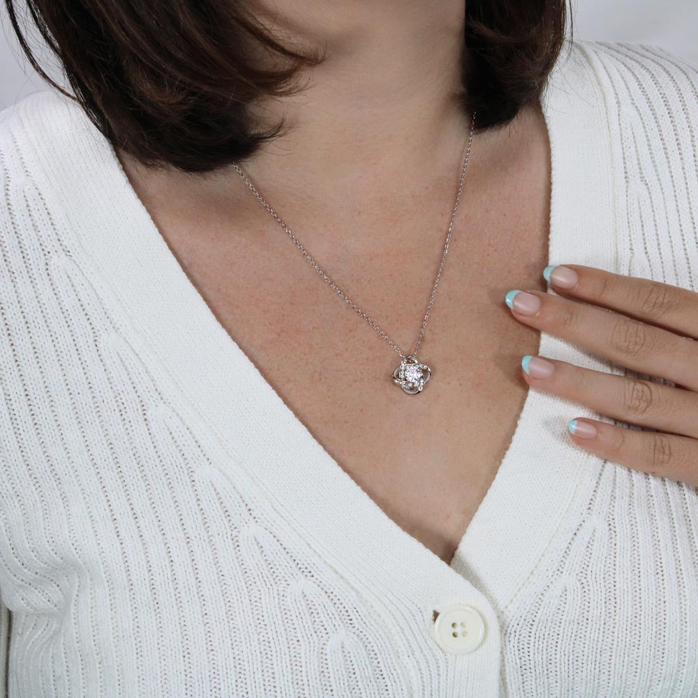 Love Knot Pendant Necklace – 14k/18k Gold Finish, Women's Gift Jewellery