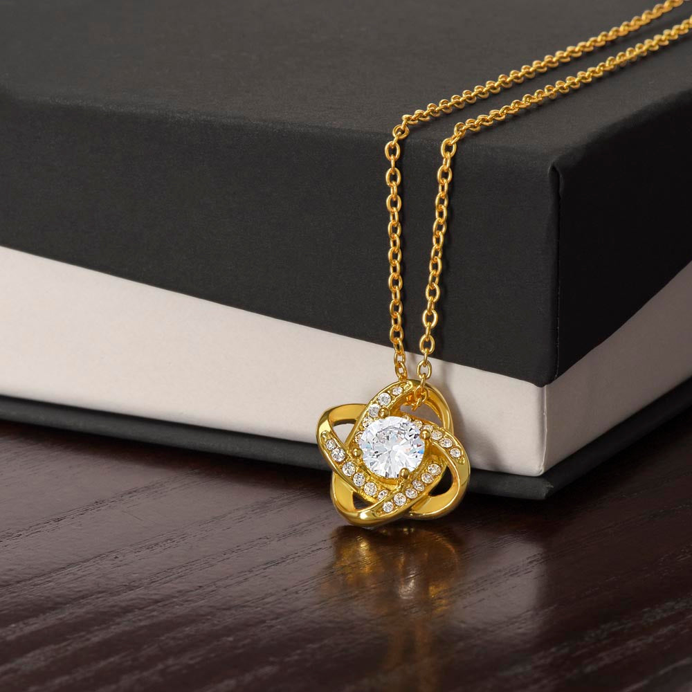 Love Knot Pendant Necklace – 14k/18k Gold Finish, Women's Gift Jewellery