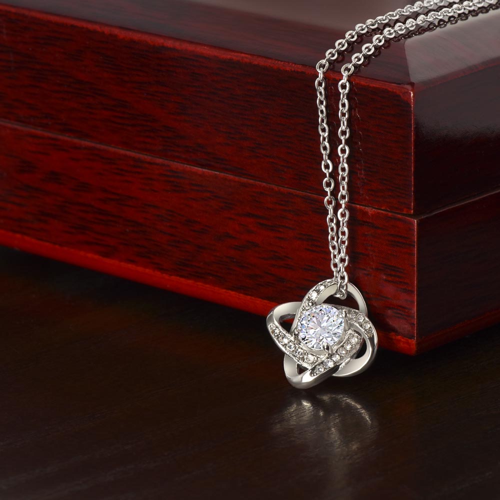 Love Knot Pendant Necklace – 14k/18k Gold Finish, Women's Gift Jewellery