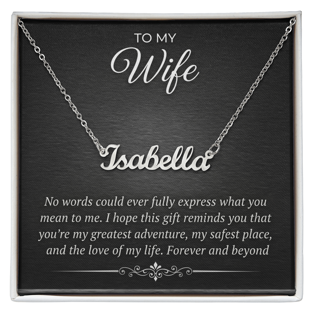 Custom Name Necklace – Personalized Cursive Nameplate Pendant, Stainless Steel or Gold