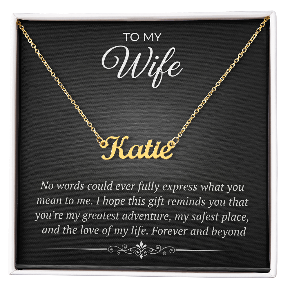 Custom Name Necklace – Personalized Cursive Nameplate Pendant, Stainless Steel or Gold