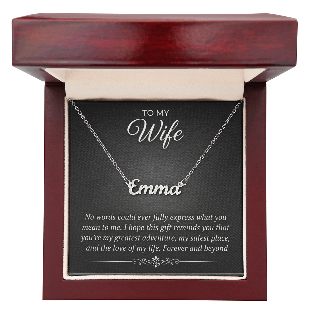 Custom Name Necklace – Personalized Cursive Nameplate Pendant, Stainless Steel or Gold