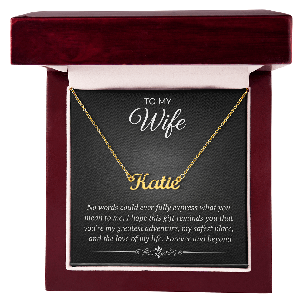 Custom Name Necklace – Personalized Cursive Nameplate Pendant, Stainless Steel or Gold