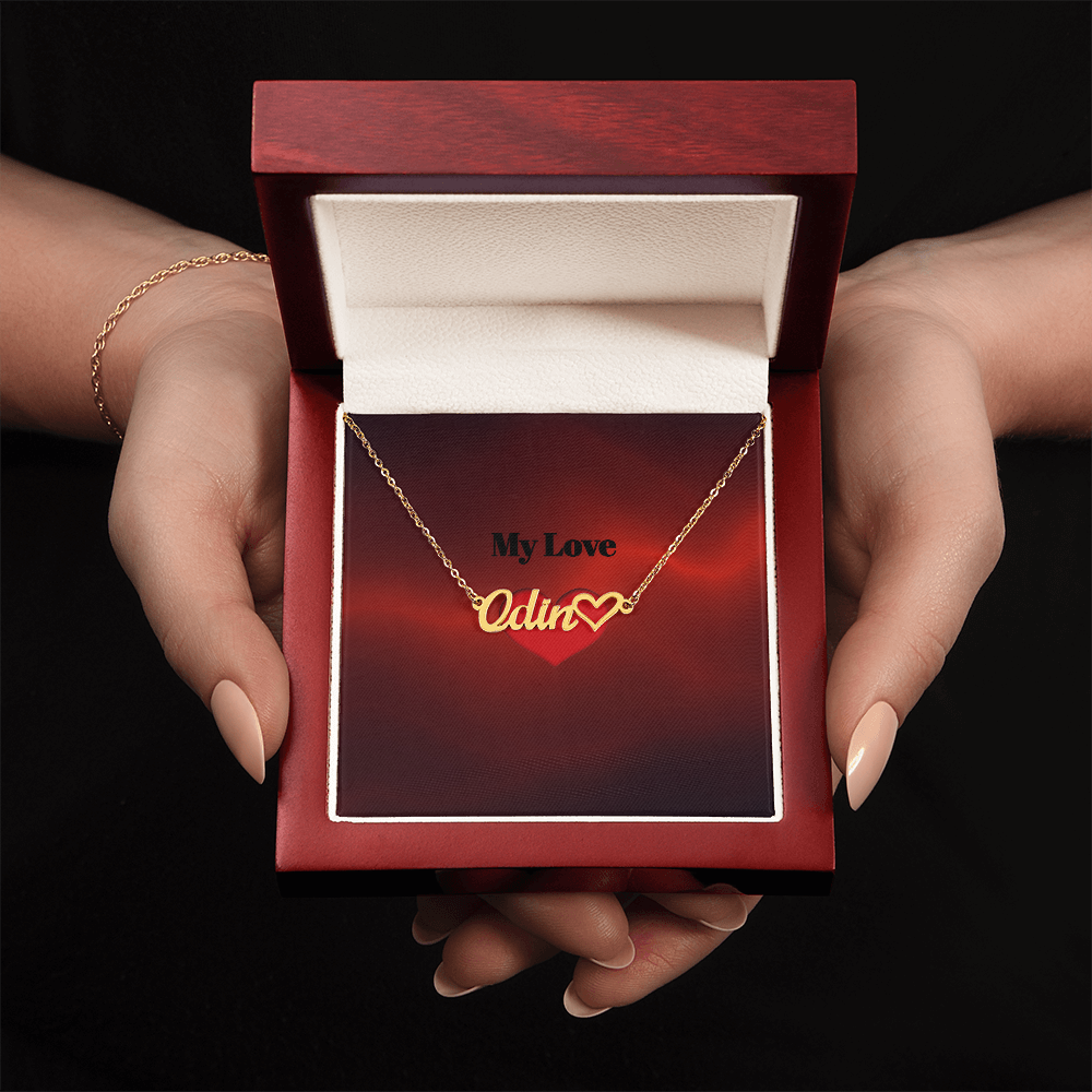 Heart name Necklace sample