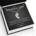 Custom Baby Feet Necklace with Birthstone – Personalized Name Pendant