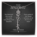 Flower Name Necklace – Personalized Birth Flower Nameplate Pendant