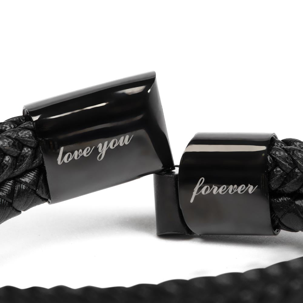 Men's Engraved Bracelet – Love You Forever Gift for Son