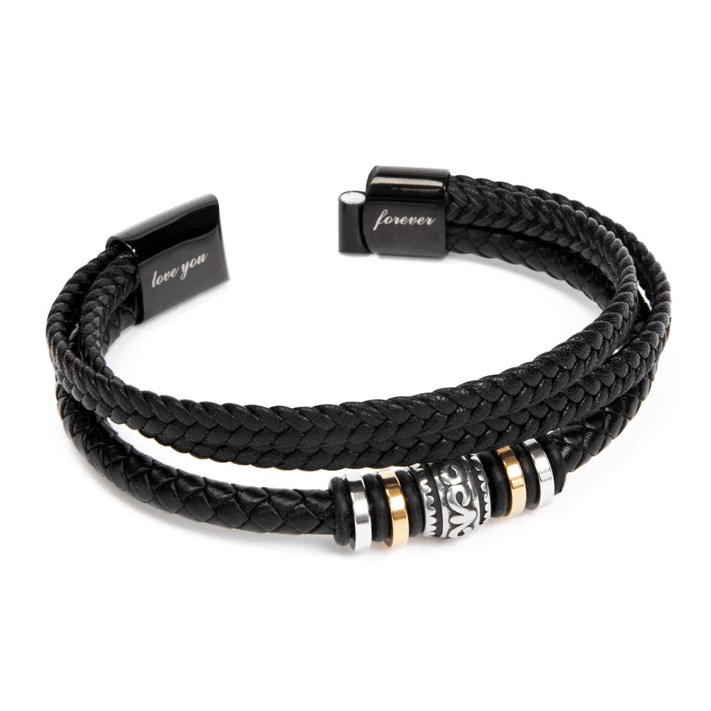 Men's Engraved Bracelet – Love You Forever Gift for Soulmate