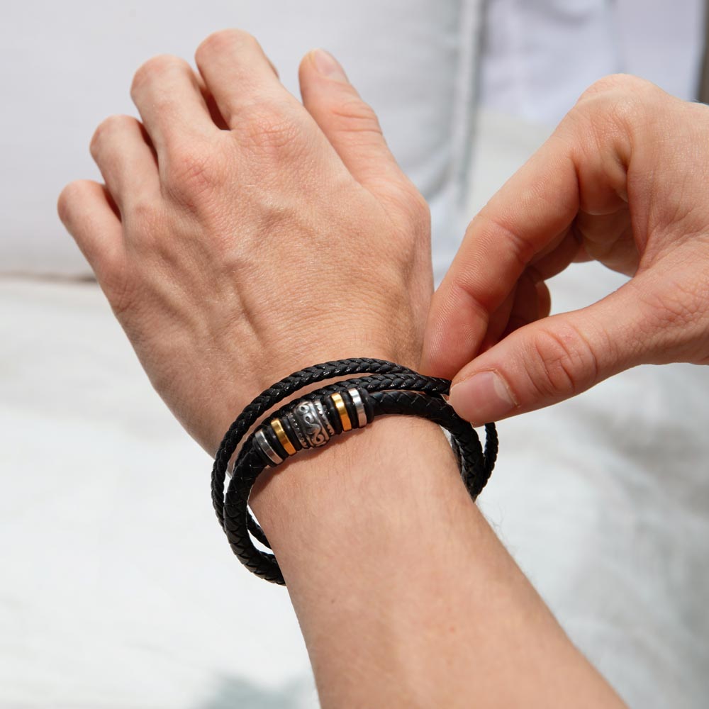 Men's Engraved Bracelet – Love You Forever Gift for Son
