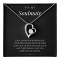 Forever Love Necklace – Heart Pendant with CZ Crystal, Gold Finish