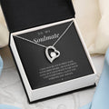 Forever Love Necklace – Heart Pendant with CZ Crystal, Gold Finish
