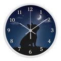French Bulldog Wooden Clock – "Moonlit Gaze" Silhouette Wall Clock