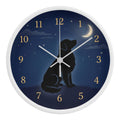 Golden Retriever Wooden Clock – "Crescent Moon Gaze" Wall Clock