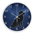 Golden Retriever Wooden Clock – "Starry Night Silhouette" Wall Clock
