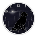 Golden Retriever Wooden Clock – "Castle Moonrise" Wall Clock