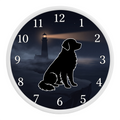 Golden Retriever Wooden Clock – "Cliffside Silhouette" Wall Clock