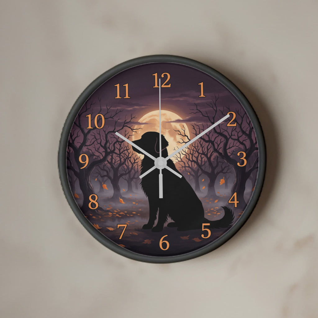 Golden Retriever Wooden Clock – "Harvest Moon" Wall Clock