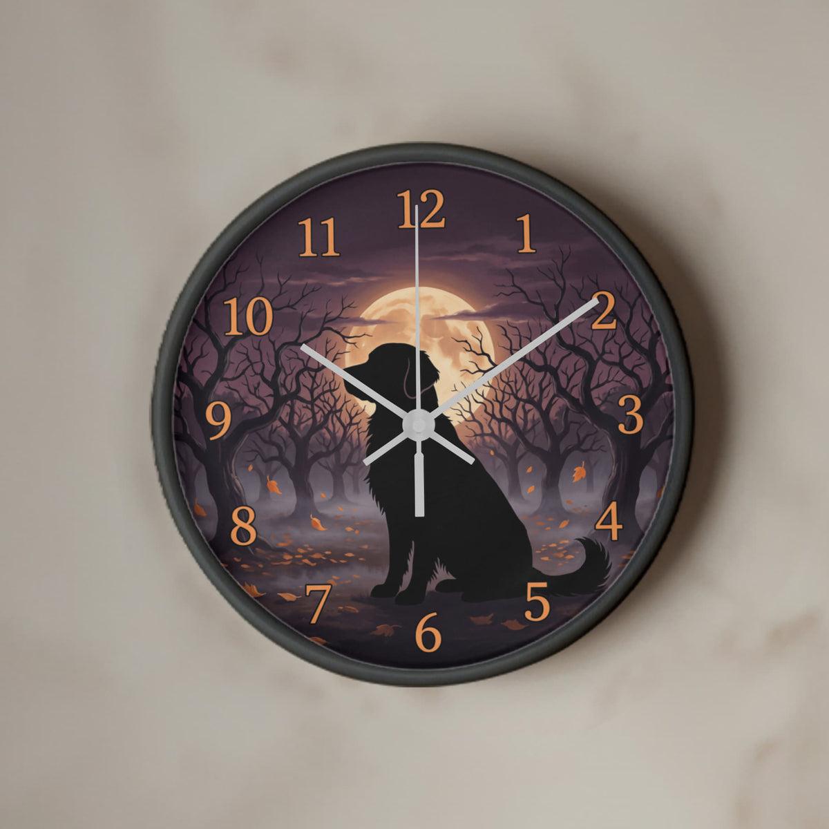 Golden Retriever Wooden Clock – "Harvest Moon" Wall Clock