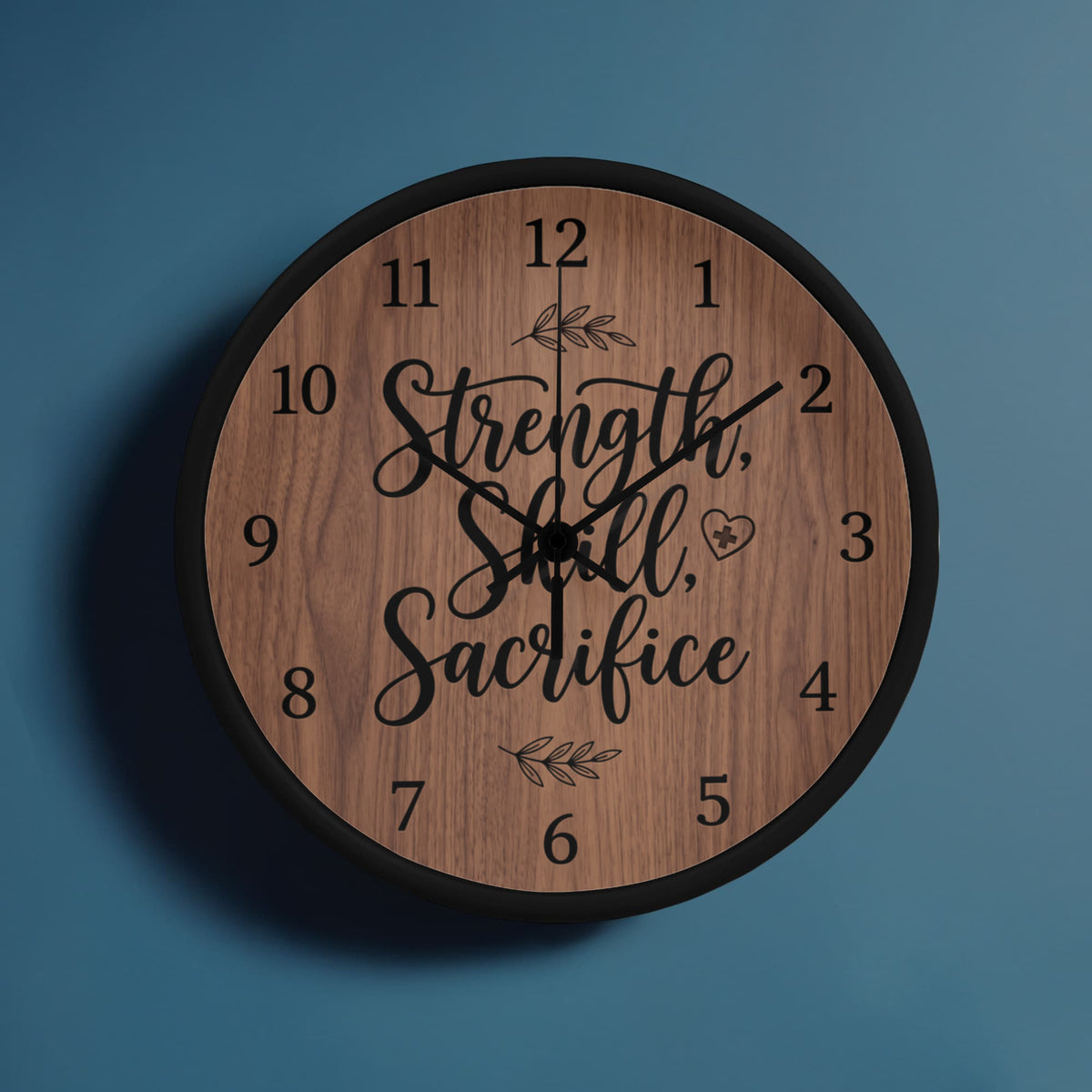 Nurse Wooden Clock – Strength Skill Sacrifice Wood Wall Clock
