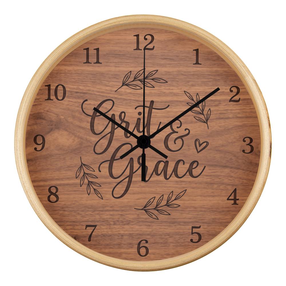 Nurse Wooden Clock – Grit & Grace Wood Wall Clock