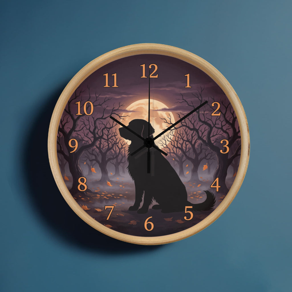 Golden Retriever Wooden Clock – "Harvest Moon" Wall Clock
