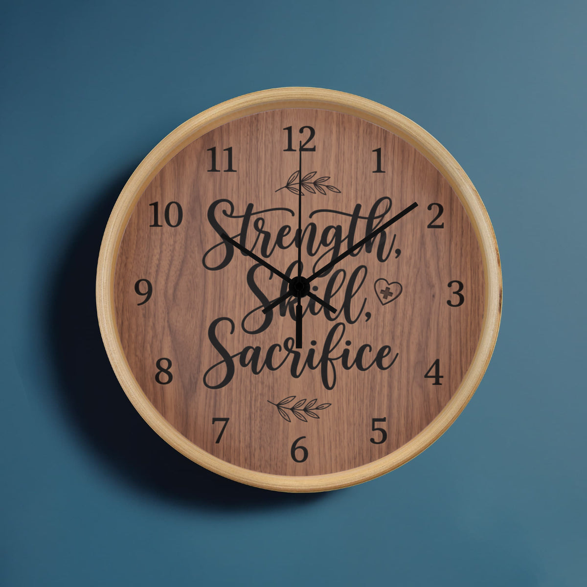 Nurse Wooden Clock – Strength Skill Sacrifice Wood Wall Clock