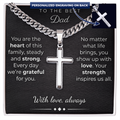 Personalized Cross Necklace for Dad – Cuban Link Chain