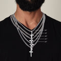 Personalized Cross Necklace to my Son with Cuban Link Chain