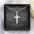 Custom Engraved Cross Necklace – Faith Pendant, Gold or Stainless Steel