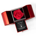 Alluring Beauty Necklace & Heart Rose Box – Elegant CZ Necklace Gift Set
