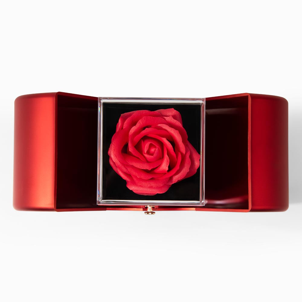 Alluring Beauty Necklace & Heart Rose Box – Elegant CZ Necklace Gift Set