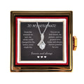 Alluring Beauty Necklace – Cubic Zirconia Pendant with Preserved Rose Gift Box