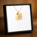 Custom Heart Necklace with Birthstone
