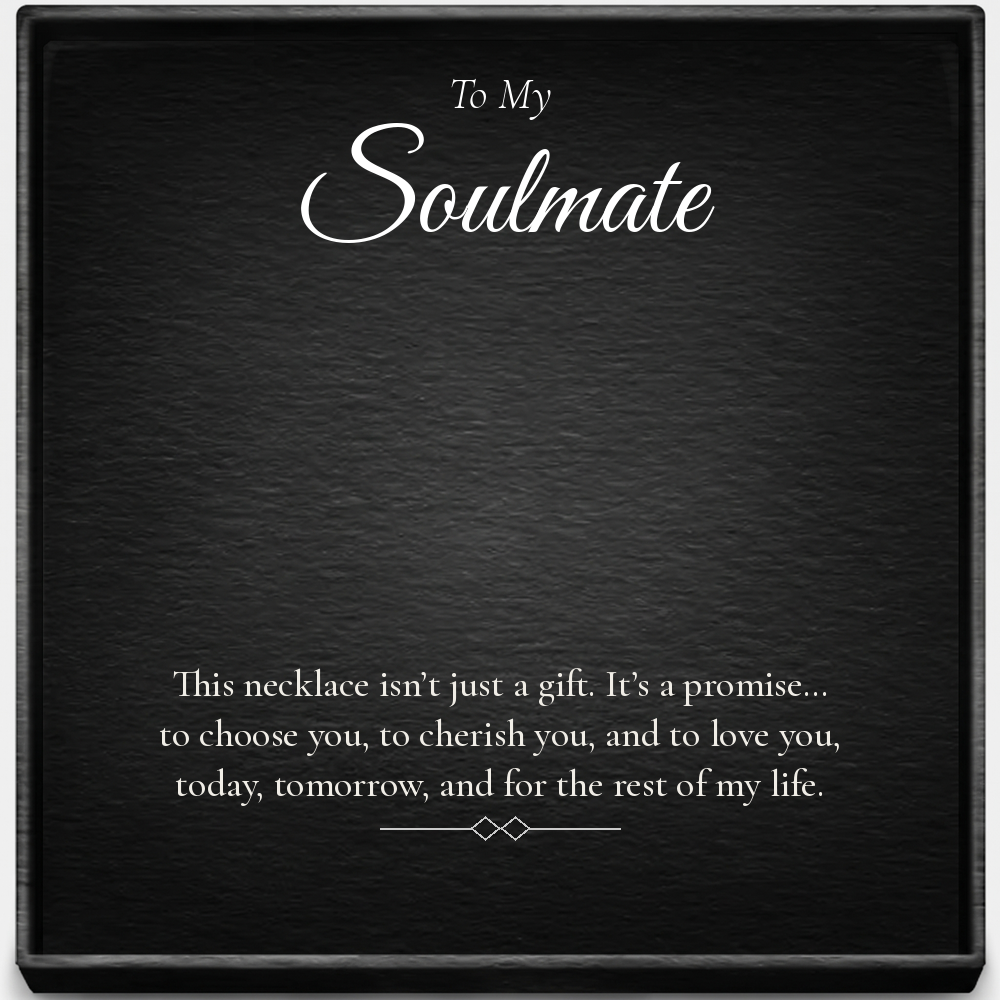 Alluring Beauty Soulmate Necklace - Cubic Zirconia Ribbon Pendant Gift